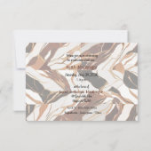 息子の卒業祝い ブラウンマーブル 招待状 (裏面)