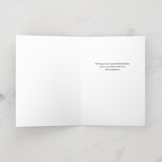 息子の名前または関係任意の年齢6フォトゴールドフォイル 箔グリーティングカード (内側レイダウン)