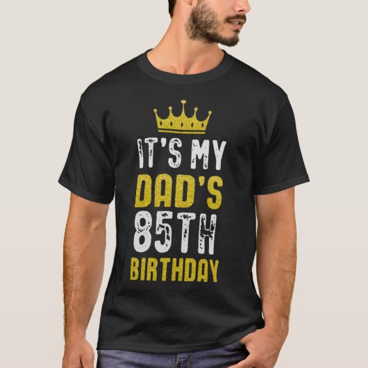 息子の娘からのパパのための黄色のクラウン85日 Tシャツ (正面)