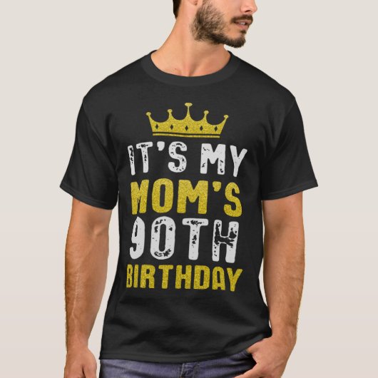 息子の娘から母のための黄色の王冠90日 Tシャツ (正面)