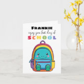 息子の娘ワニのための新しい学校スターターカード カード (黄色い花)