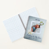 息子の形見へのかわいい青い写真 ノートブック (内部)