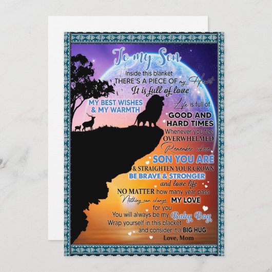 息子の恋人 |私の息子に私のハートの一部がある シーズンカード (正面/裏面)