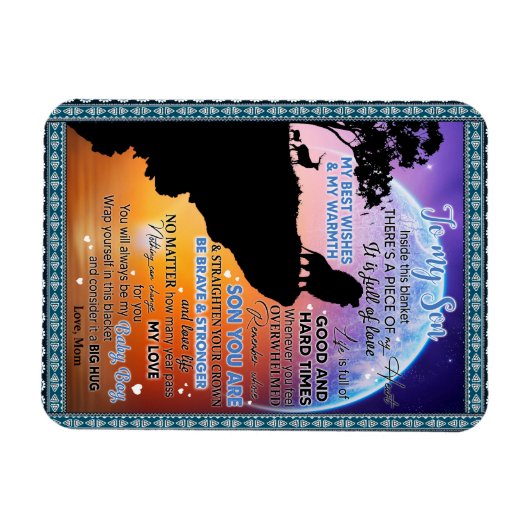 息子の恋人 |私の息子に私のハートの一部がある マグネット (横)