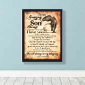 息子の恋人 | To My Amazing Son Remember I Love You キャンバスプリント (インサイチュ (ウッドフロア))