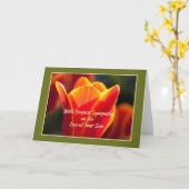 息子の悔やみや弔慰、宗教、キリストの光の喪失 カード (黄色い花)