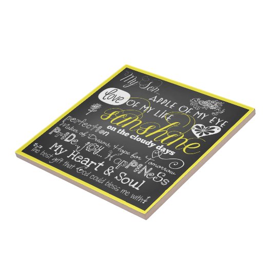 息子の愛とインスピレーションCeramicTile タイル (側面)