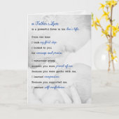 息子の感傷的な父の日からのパパ カード (黄色い花)