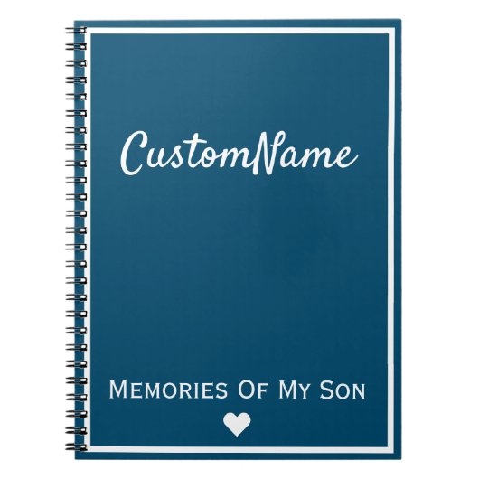 息子の日記の思い出 ノートブック (正面)