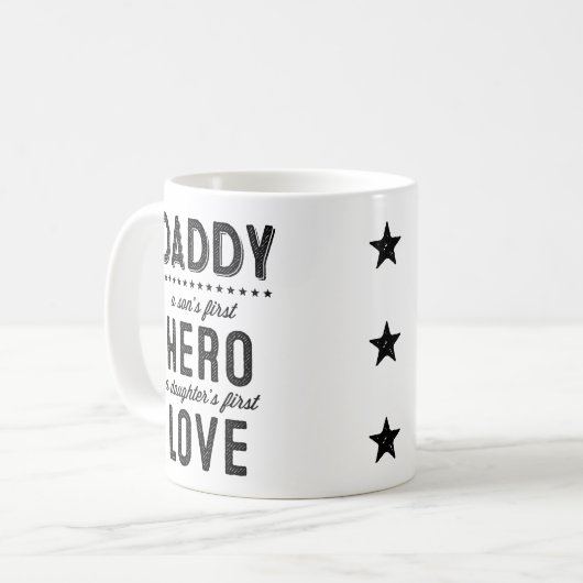 息子の最初英雄、娘の最初英雄のマグ コーヒーマグカップ (正面左)