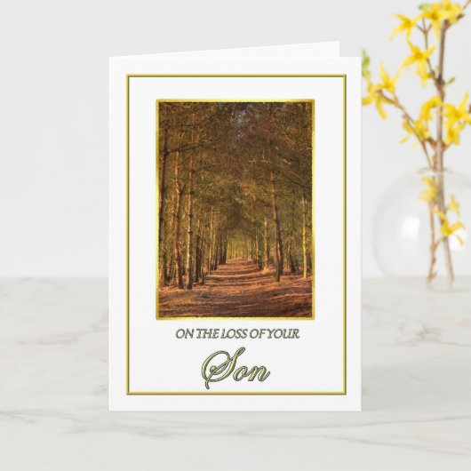 息子の松道カードの紛失に関する悔やみや弔慰 カード (黄色い花)