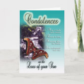 息子の死 – お悔やみ カード (正面)