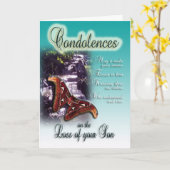 息子の死 – お悔やみ カード (黄色い花)