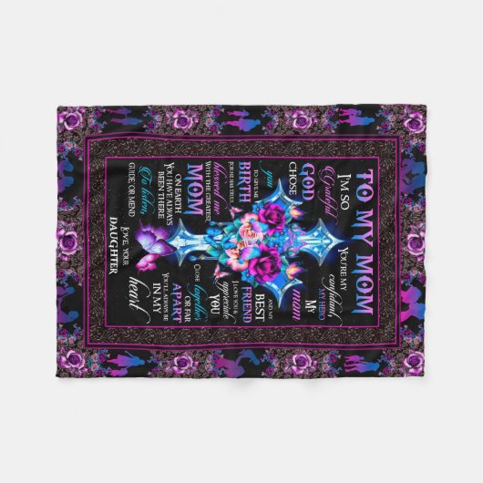 息子の母の毛布に母の毛布 フリースブランケット (正面(横))