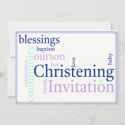 息子の洗礼/ baptism 招待状 (正面)