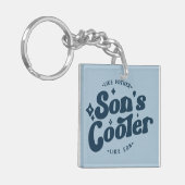息子の父クールの日おもしろい(パパの日に一致クール) キーホルダー (正面左)