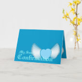 息子の男の子の確認カスタマイズ カード (黄色い花)