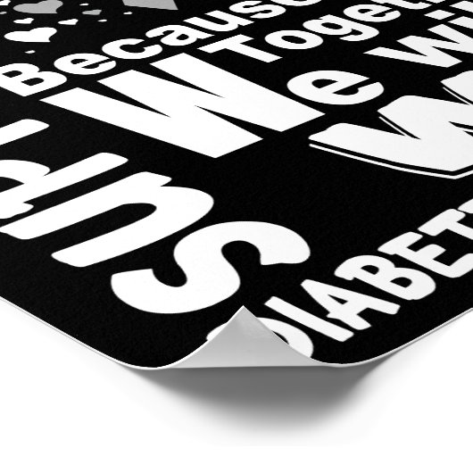 息子の糖尿病をサポートする認識度月 ポスター (角)