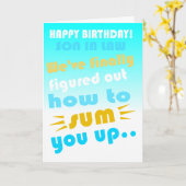 息子の義理の息子へお誕生日おめでとう Funny カード (黄色い花)