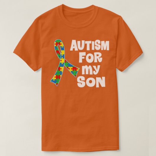 息子の自閉症リボン Tシャツ (デザイン正面)