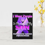 息子の記憶に紫を身に着ける 膵臓がん カード (黄色い花)