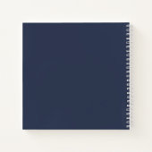 息子の記憶遺産へのネイビーブルーレター ノートブック (裏面)