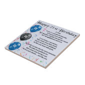 息子の詩-第21誕生日のデザイン タイル (側面)