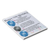 息子の詩 – 30歳の誕生日デザイン ノートパッド (アングル)