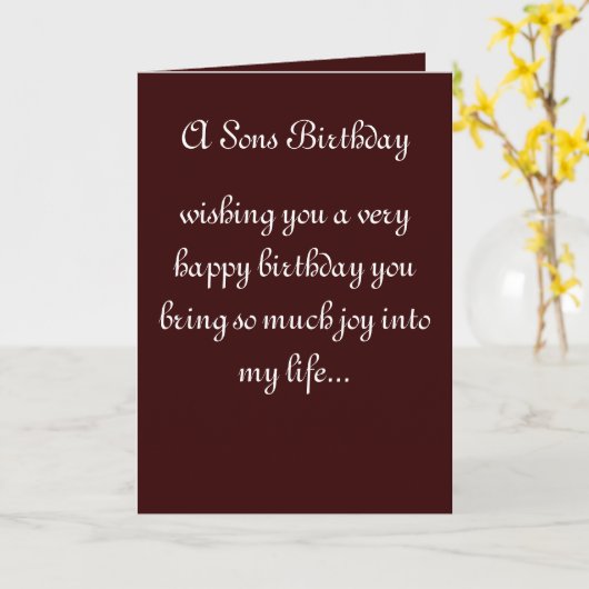 息子の誕生日カード カード (黄色い花)