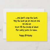 息子の誕生日グリーティングカードフラットサンキューカード サンキューカード (裏面)