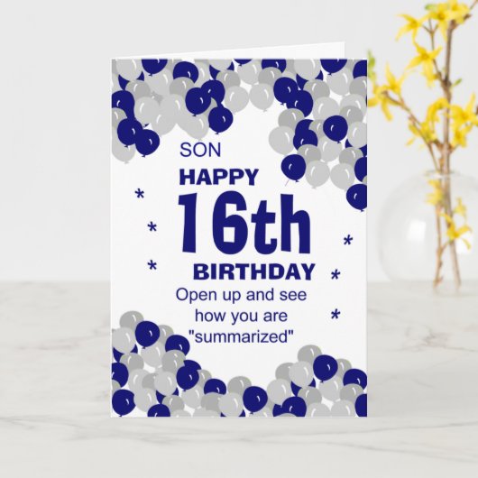 息子の誕生日 カード (黄色い花)