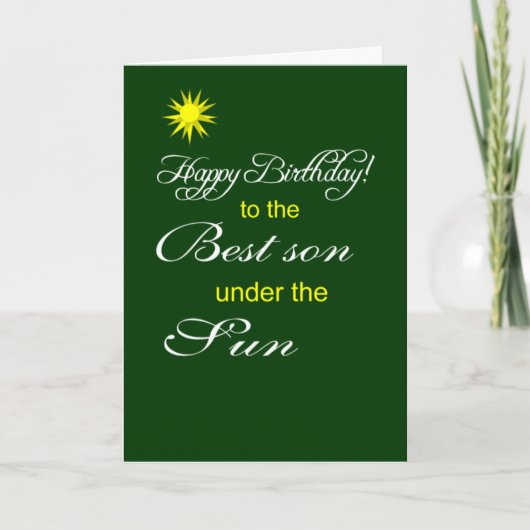 息子の誕生日 カード (正面)