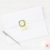 息子の赤ちゃんシャワーの招待状が来る スクエアシール (封筒)