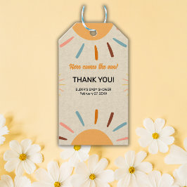 息子の赤ちゃん来シャワーのミニマル工芸 ギフトタグ