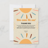 息子の赤ちゃん来シャワーのミニマル工芸 サンキューカード (正面)