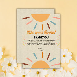 息子の赤ちゃん来シャワーのミニマル工芸 サンキューカード