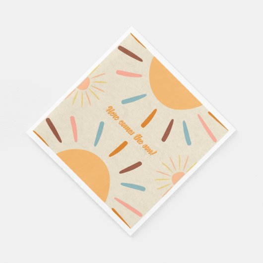 息子の赤ちゃん来シャワーのミニマル工芸 スタンダードランチョンナプキン (角)