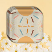 息子の赤ちゃん来シャワーのミニマル工芸 ペーパープレート