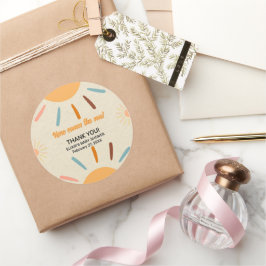 息子の赤ちゃん来シャワーのミニマル工芸 ラウンドシール