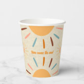 息子の赤ちゃん来シャワーのミニマル工芸 紙コップ (裏面)