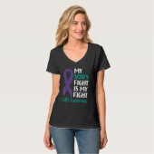 息子の闘病 コーネリア・ド・ランゲ症候群の擁護者 Tシャツ (正面フル)