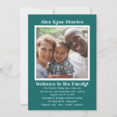 息子の養子縁組パーティー招待状テンプレート 招待状 (正面)