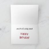 息子の黒いの第29誕生日の挨拶、赤い、白い カード (内部)