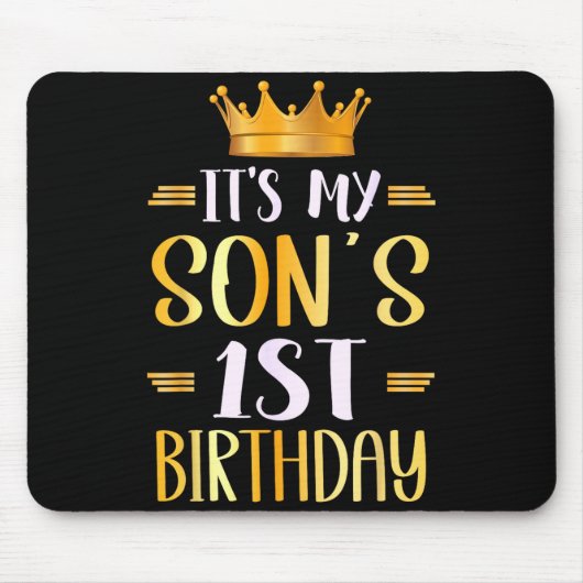 息子の1歳の誕生日おめでとう1歳になりました マウスパッド (正面)
