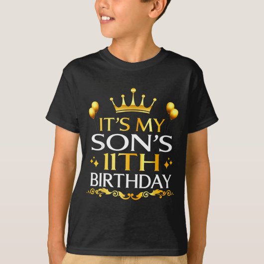 息子の11歳の誕生日おめでとう 11歳 Tシャツ (正面)