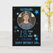 息子の18歳の誕生日カード（写真1枚） カード (黄色い花)