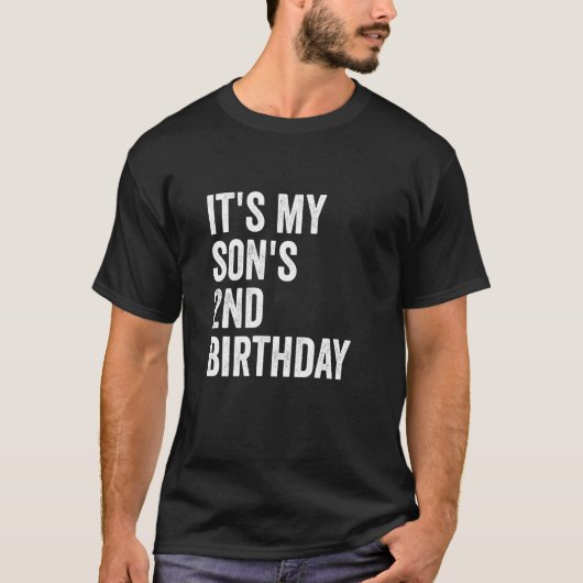 息子の2歳の誕生日おめでとう Tシャツ (正面)