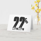 息子の22歳の誕生日、白と黒。 カード (黄色い花)