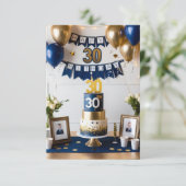 息子の30歳の誕生日カード 招待状 (スタンド正面)
