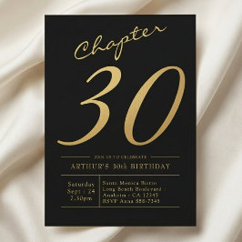 息子の30歳の誕生日 ブラックゴールドパーティー 招待状